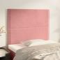 Preview: ARDEBO.de - Kopfteile 2 Stk. Rosa 90x5x78/88 cm Samt