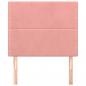 Preview: Kopfteile 2 Stk. Rosa 90x5x78/88 cm Samt