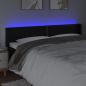 Preview: LED Kopfteil Schwarz 163x16x78/88 cm Kunstleder