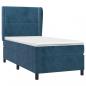 Preview: Boxspringbett mit Matratze Dunkelblau 90x190 cm Samt