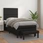 Preview: ARDEBO.de - Boxspringbett mit Matratze Schwarz 80x200 cm Kunstleder