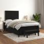 Preview: ARDEBO.de - Boxspringbett mit Matratze Schwarz 120x200 cm Samt