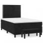 Preview: Boxspringbett mit Matratze Schwarz 120x200 cm Samt