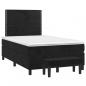 Preview: Boxspringbett mit Matratze Schwarz 120x200 cm Samt