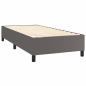 Preview: Boxspringbett mit Matratze & LED Grau 90x200 cm Kunstleder