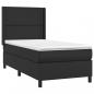 Preview: Boxspringbett mit Matratze Schwarz 80x200 cm Kunstleder