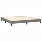 Preview: Boxspringbett mit Matratze Dunkelgrau 160x200 cm Stoff