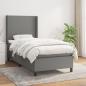 Preview: ARDEBO.de - Boxspringbett mit Matratze Dunkelgrau 80x200 cm Stoff