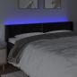 Preview: LED Kopfteil Schwarz 203x16x78/88 cm Samt