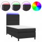 Preview: Boxspringbett mit Matratze & LED Schwarz 80x200 cm Kunstleder