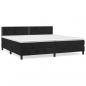 Preview: Boxspringbett mit Matratze Schwarz 200x200 cm Samt