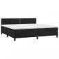 Preview: Boxspringbett mit Matratze Schwarz 200x200 cm Samt