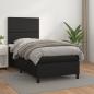 Preview: ARDEBO.de - Boxspringbett mit Matratze Schwarz 80x200 cm Kunstleder