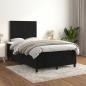 Preview: ARDEBO.de - Boxspringbett mit Matratze Schwarz 120x200 cm Samt