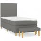 Preview: Boxspringbett mit Matratze Dunkelgrau 80x200 cm Stoff