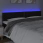 Preview: LED Kopfteil Schwarz 160x5x78/88 cm Kunstleder