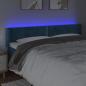 Preview: LED Kopfteil Dunkelblau 183x16x78/88 cm Samt