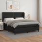 Preview: ARDEBO.de - Boxspringbett mit Matratze Schwarz 160x200 cm Kunstleder