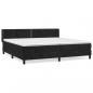 Preview: Boxspringbett mit Matratze Schwarz 200x200 cm Samt