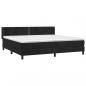 Preview: Boxspringbett mit Matratze Schwarz 200x200 cm Samt