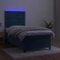 Preview: Boxspringbett mit Matratze & LED Dunkelblau 90x200 cm Samt