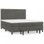 Preview: Boxspringbett mit Matratze Dunkelgrau 160x200 cm Samt