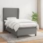 Preview: ARDEBO.de - Boxspringbett mit Matratze Dunkelgrau 80x200 cm Stoff