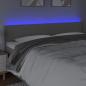 Preview: LED Kopfteil Grau 180x5x78/88 cm Kunstleder