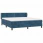 Preview: Boxspringbett mit Matratze Dunkelblau 180x200 cm Samt