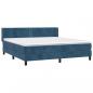 Preview: Boxspringbett mit Matratze Dunkelblau 180x200 cm Samt