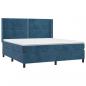 Preview: Boxspringbett mit Matratze Dunkelblau 180x200 cm Samt