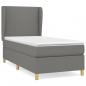 Preview: Boxspringbett mit Matratze Dunkelgrau 80x200 cm Stoff