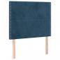 Preview: Kopfteile 2 Stk. Dunkelblau 90x5x78/88 cm Samt