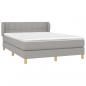 Preview: Boxspringbett mit Matratze Hellgrau 140x190 cm Stoff