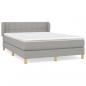 Preview: Boxspringbett mit Matratze Hellgrau 140x200 cm Stoff