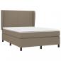 Preview: Boxspringbett mit Matratze Taupe 140x190 cm Stoff