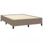 Preview: Boxspringbett mit Matratze Taupe 140x190 cm Stoff