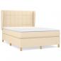 Preview: Boxspringbett mit Matratze Creme 140x200 cm Stoff