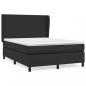 Preview: Boxspringbett mit Matratze Schwarz 140x200 cm Kunstleder