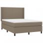 Preview: Boxspringbett mit Matratze Taupe 140x200 cm Stoff