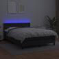 Preview: Boxspringbett mit Matratze & LED Schwarz 140x200 cm Kunstleder