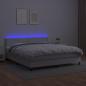 Preview: Boxspringbett mit Matratze & LED Weiß 160x200 cm Kunstleder