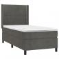 Preview: Boxspringbett mit Matratze Dunkelgrau 90x200 cm Samt