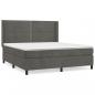 Preview: Boxspringbett mit Matratze Dunkelgrau 180x200 cm Samt