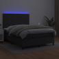 Preview: Boxspringbett mit Matratze & LED Schwarz 140x200 cm Kunstleder