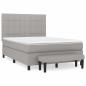 Preview: Boxspringbett mit Matratze Hellgrau 140x190 cm Stoff