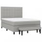 Preview: Boxspringbett mit Matratze Hellgrau 140x190 cm Stoff