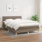 Preview: ARDEBO.de - Boxspringbett mit Matratze Taupe 140x190 cm Stoff