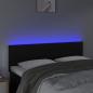 Preview: LED Kopfteil Schwarz 144x5x78/88 cm Kunstleder