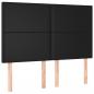 Preview: LED Kopfteil Schwarz 144x5x118/128 cm Kunstleder